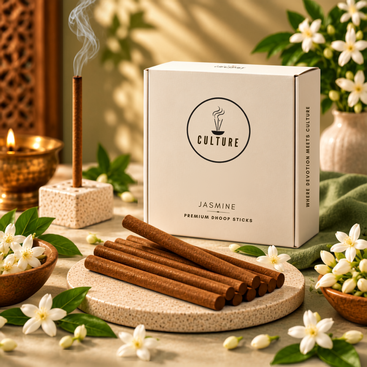 Jasmine Dhoop Sticks (Bambooless) | 30 sticks