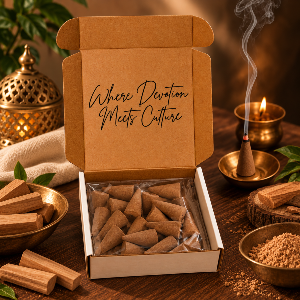 Sandalwood Dhoop Cones | 30 cones
